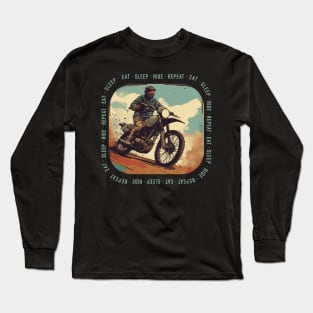 Eat Sleep Ride Repeat motorcycle Long Sleeve T-Shirt